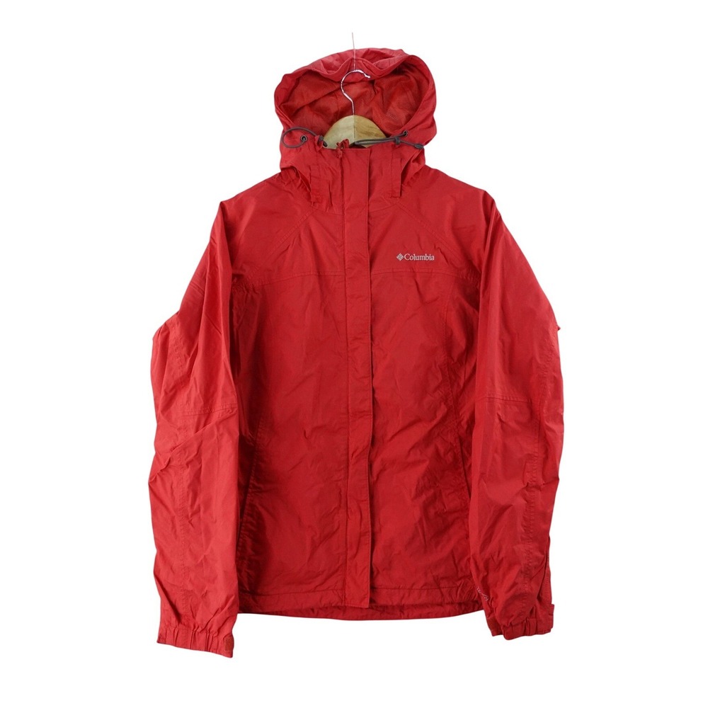 Columbia Womens Softshell Lightweight Hooded‎ Jacket Red Size L Camp Hike